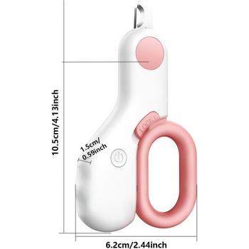 Indoor Pet Nail Cutter – Waterproof Stainless Steel, Blue LED Guide