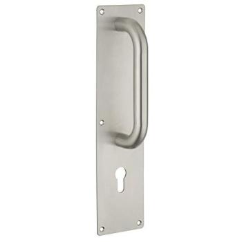Poignée tirage inox 304 sur plaque 300x75 mm