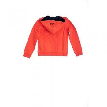 Guess Felpa da Ragazza con Mezza Zip e Cappuccio Miraculous Rosso Corallo