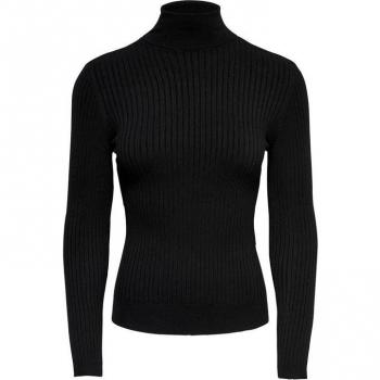 Pull col roulé noir Léa