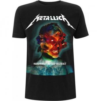 Metallica Großes Hardwired Album T-Shirt für Männer und Frauen, Schwarz, Männliche Größe