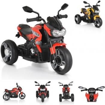 Moni Elektro-Kindermotorrad Colombo, Scheinwerfer, zwei Motoren, MP3, bis 7 km/h