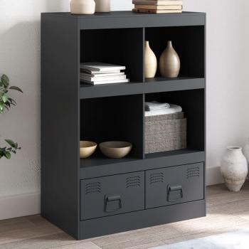 Buffet haut anthracite 67x39x95 cm acier Vidaxl