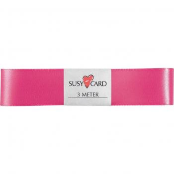 Doppelsatin Geschenkband in Pink 25 mm x 3 m