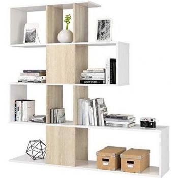 Zig-Zag Libreria, Bianco 145 x 29 x 145 cm