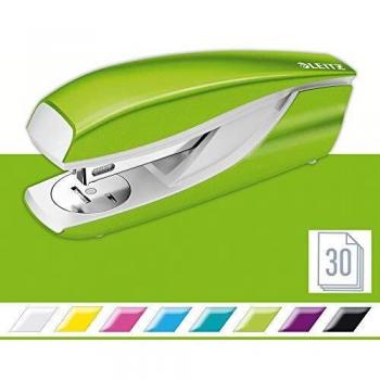 Leitz WOW Half Strip Metal Stapler, 30 Sheet Capacity, Green 76847AC