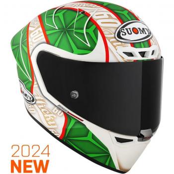 Casco Suomy S1‑XR GP Hickman 2023 FIM Blanco, Rojo y Verde