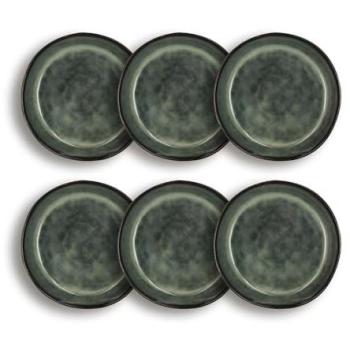 Set de 6 assiettes et coupes en grès, diamètre 16 cm – Grenada