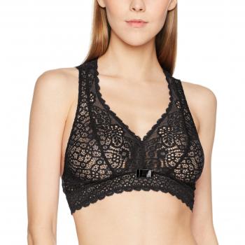 Sujetador Bralette de Encaje Dim Sublim para Mujer, (Negro 395), Grande