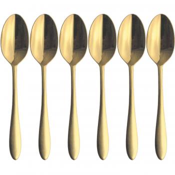 Gold Finish 18cm Dinner Spoon – Nagao Tsubamesanjo Stainless Steel