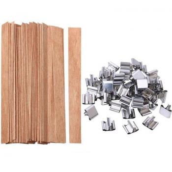 Set 50 Mechas de Madera Ecológica con Núcleo de Hierro – Fabricación de Velas