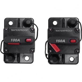 2x 12V/24V Car Marine 100A/150A Manual Reset Fuse Holder Circuit Breaker