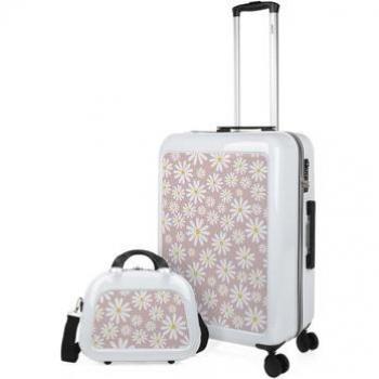 Valise Soute 4 Roulettes Marguerites