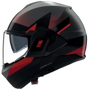 Casco Modulare Nolan N120‑1 Ciclone 364 Grigio Lava Nero Rosso XL