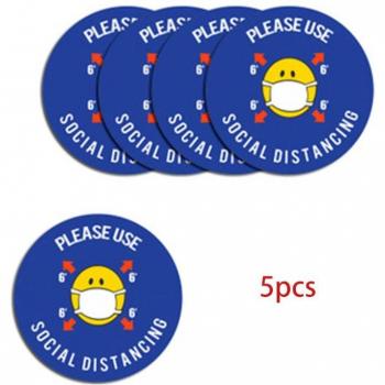 Signalisation Sol 6 Feet – Pack 5 Autocollants