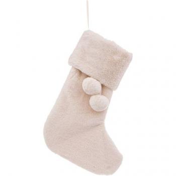 Botte de Noël Élégante en Fourrure 45cm