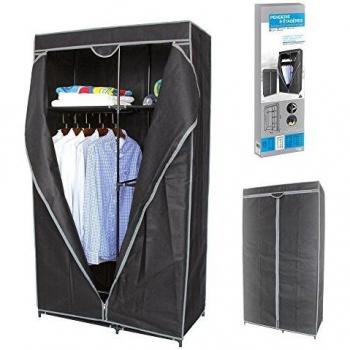 Penderie en plastique multicolore avec housse 88x45x160 cm