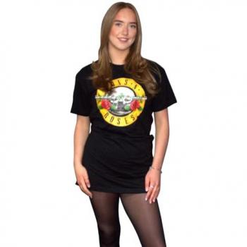 Guns & Roses Women's Signature Band Shirt Dress in Black