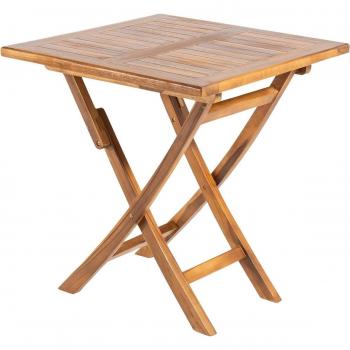 Mesa de jardín cuadrada de teca 70 cm