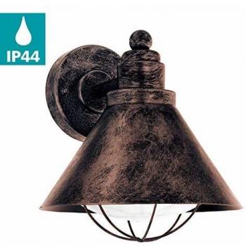 EGLO Barrosela Kupfer-Wandlampe – 24 cm Höhe, verzinkt, IP44