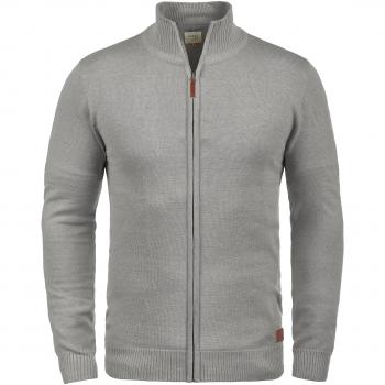 Blend Norman Herren Strickjacke Cardigan Feinstrick Mit Stehkragen und Reißverschluss, Größe:XXL, Farbe:Zink Mix