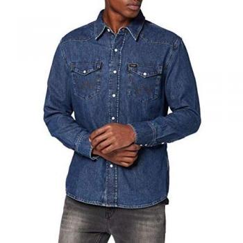 Camisa vaquera para hombre Wrangler ICONS, Azul (Good Day 106), X-Large