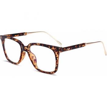 Leopard Print Large‑Eye Fashion Glasses