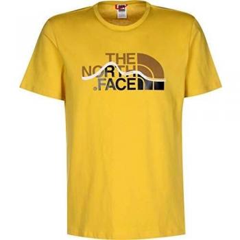 THE NORTH FACE Herren M/S/S Bamboo Yellow Mount Line Shirt (L)