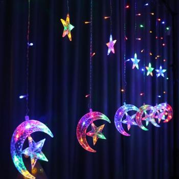 Lámpara Estrella Impermeable 220V, Luces de Hada y Cortina para Eventos