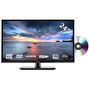 Televisor LED HDMI 24 HKC 24C2NBD 60cm con Triple Tuner DVB-T2 / S2 / C, CI+, USB e DVD integrato