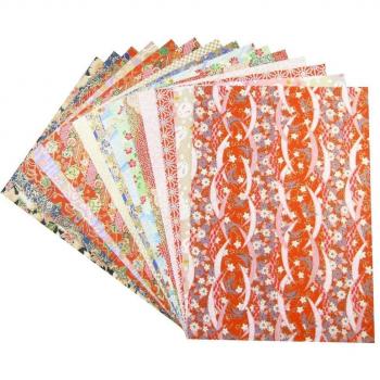 Japanese Kawasumi Washi Collection – 15 Pattern Sheets (B4)