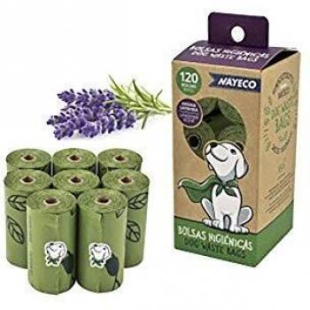 Pack 8 rollos de bolsas higienicas aroma lavanda nayeco