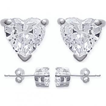 Argento Blu Lily – Cuore Essenziale, Orecchini 6 mm