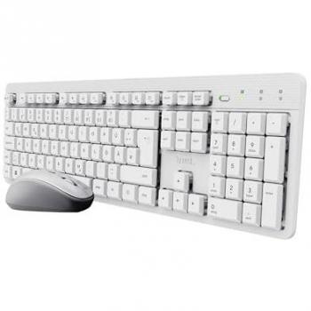 Trust ODY II Kabellose Tastatur und Maus, Weiß