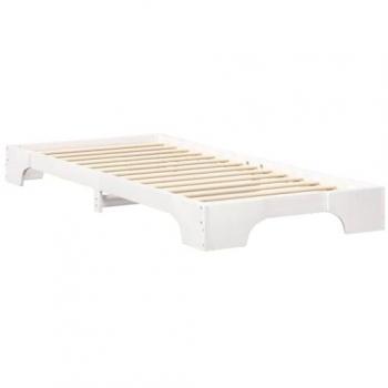 White Wood Floor Mattress Base with Storage – VidaXL