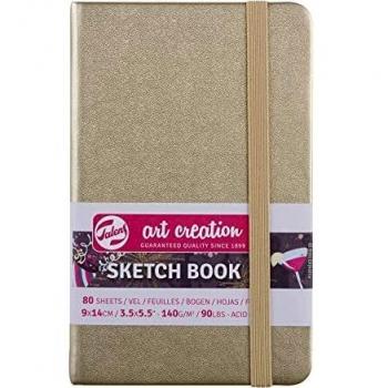 Cuaderno de Dibujo Royal Talens 9×14 cm, 80 páginas, 140 g, Oro Blanco