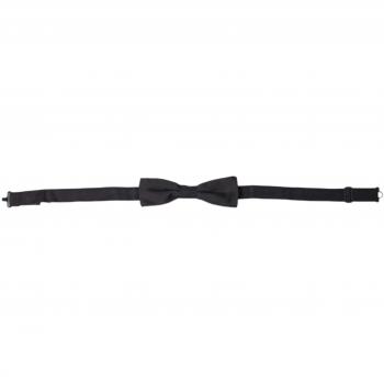 Dolce & Gabbana Adjustable Neck Black Silk Bow Tie