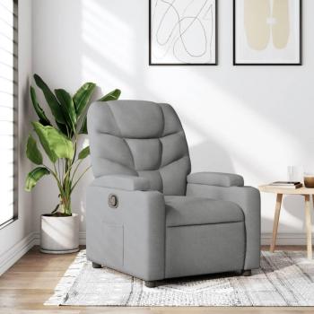 Sillón reclinable en Tela Gris claro
