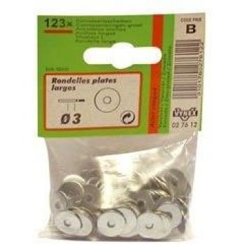 Rondelle plate en acier zingué 6 mm