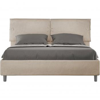 Letto Matrimoniale 160x210 cm con Rete Motorizzata Sabbia