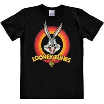 LOGOSHIRT T-Shirt mit Bugs Bunny Motiv, schwarz