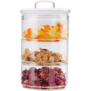 Multi-Tier Glass Canisters for Food