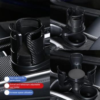 Organizzatore per bicchieri auto nero multifunzionale