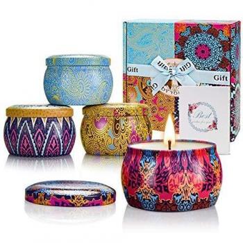 Candele Yinuo 4×4.4oz – Perfette per Yoga e Bagno