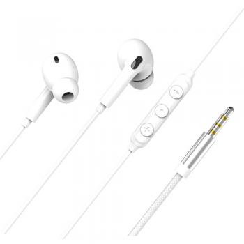 Ecouteurs Intra-Auriculaires Filaire Force Play Jack 3,5 mm Blanc