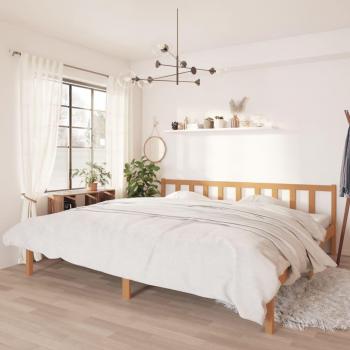 Letto in Legno Massello Miele 180x200 cm Super King