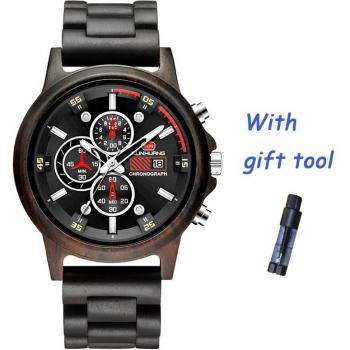 Chronograph aus Holz für Herren