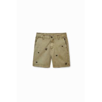 Bermuda Broderie Desigual Vert 34 Homme