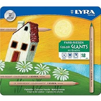 Lyra Color Giants naturale in confezione di Metallo da 18 pastelli