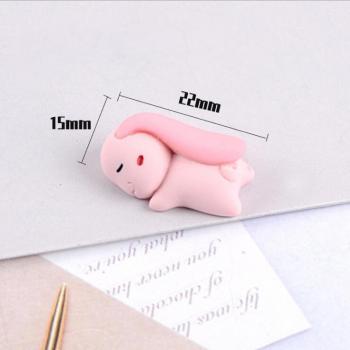 Mixed Sleeping Animals Resin Flatback Cabochons 12-Pack for Crafting